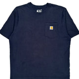 Carhartt T-Shirt - Large Navy Cotton