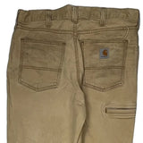 Carhartt Carpenter Trousers - 34W 30L Beige Cotton
