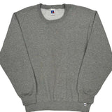 Russell Athletic Sweatshirt - Large Grey Cotton Blend