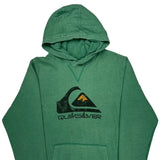 Surfing Quiksilver Graphic Hoodie - XL Green Cotton