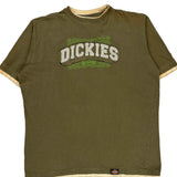 Dickies Spellout T-Shirt - XL Green Cotton
