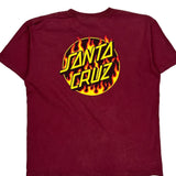 Santa Cruz Thrasher Graphic T-Shirt - XL Burgundy Cotton