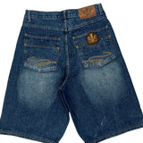 Old Skool Baggy Denim Shorts - 30W 11L Blue Denim