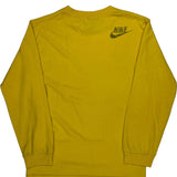 Nike Long Sleeve T-Shirt - Small Yellow Cotton