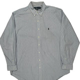 Blake Ralph Lauren Striped Shirt - XL Blue Cotton