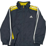 Age 5 Adidas Striped Windbreaker - XS Yellow Polyester