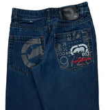 Defined By Design Ecko Unltd Graphic Jeans - 27W 30L Blue Cotton