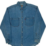 Levis Denim Shirt - Small Blue Cotton