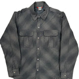 Nike Acg Checked Jacket - Large Gray Polyester