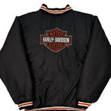 Motorcycles Harley Davidson Varsity Jacket - Large Black Polyester
