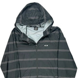 Oakley Striped Windbreaker - Large Black Polyester