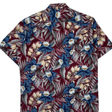 Hawaii Blues Floral Hawaiian Shirt - Large Multicoloured Cotton