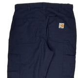 Carhartt Cargo Trousers - 30W 32L Navy Cotton
