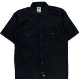 Dickies Short Sleeve Shirt - Small Black Polyester Blend