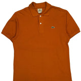 Lacoste Polo Shirt - Medium Orange Cotton