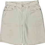 Levis Denim Shorts - 34W 10L White Cotton