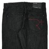 Rocawear Contrast Stitch Jeans - 40W 31L Black Cotton