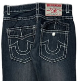 True Religion Contrast Stitch Jeans - 34W 30L Dark Wash Denim