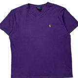Polo By Ralph Lauren T-Shirt - Large Purple Cotton