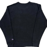 Champion Spellout Sweatshirt - Medium Black Cotton