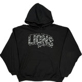 Detroit Lions Nfl Hoodie - XL Black Cotton Blend