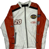 Nextel Cup Series Chase Authentics Nascar Leather Jacket - Medium Orange Leather