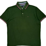 Tommy Hilfiger Polo Shirt - Large Green Cotton