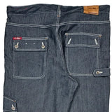 Fubu Cargo Trousers - 38W 34L Blue Cotton