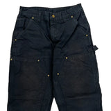 Carhartt Double Knee Carpenter Pants - 26W 28L Black Cotton