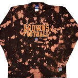 Browns Football Reebok Nfl Long Sleeve T-Shirt - Large Brown Cotton