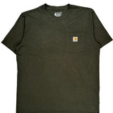Carhartt T-Shirt - Large Green Cotton