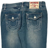 True Religion Contrast Stitch Jeans - 38W 30L Blue Cotton