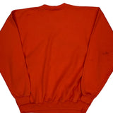 90S Blank Hanes Sweatshirt - Large Orange Cotton Blend