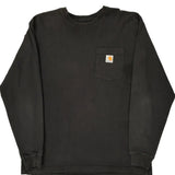 Carhartt Long Sleeve T-Shirt - Large Black Cotton
