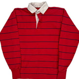 Unbranded Striped Rugby Shirt - Medium White Cotton