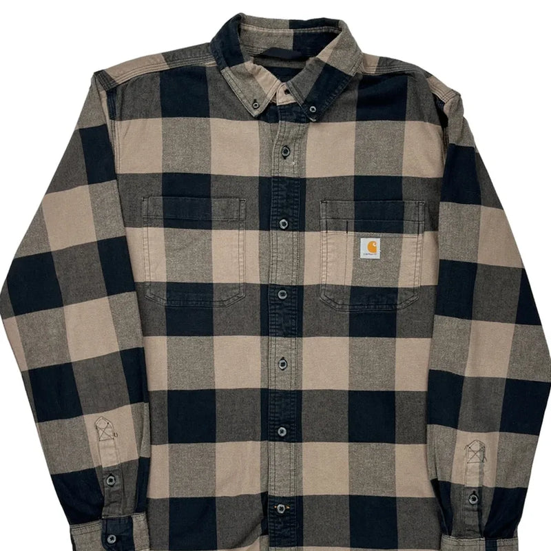 Carhartt Checked Flannel Shirt - Medium Beige Cotton
