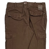 Napapijri Cargo Trousers - 34W 34L Brown Cotton