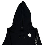 Carhartt Spellout Hoodie - Small Black Cotton