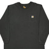 Carhartt Long Sleeve T-Shirt - 2XL Black Cotton