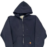 Carhartt Hoodie - Large Navy Cotton