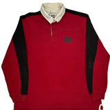Sport Shop Seattle Eddie Bauer Spellout Rugby Shirt - XL White Cotton