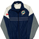Miami Dolphins N.F.L. Team Apparel Nfl Windbreaker - Large Blue Polyester