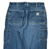 Carhartt Double Knee Carpenter Jeans - 34W 30L Blue Cotton