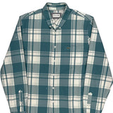 Slim Fit Lacoste Checked Shirt - XL Blue Cotton