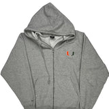 Nike Hoodie - Large Grey Cotton Blend