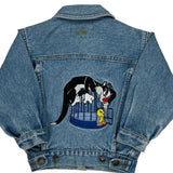 Looney Tunes Acme Clothing Cartoon Denim Jacket - 2XS Blue Cotton