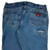 Dickies Double Knee Jeans - 36W 30L Blue Cotton