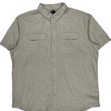 Mountain Hard Wear Checked Short Sleeve Shirt - XL Beige Cotton