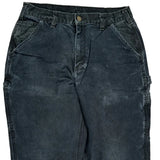 Carhartt Carpenter Trousers - 30W 28L Dark Wash Cotton