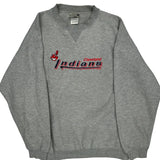 Cleveland Indians Puma Mlb Sweatshirt - XL Grey Polyester Blend